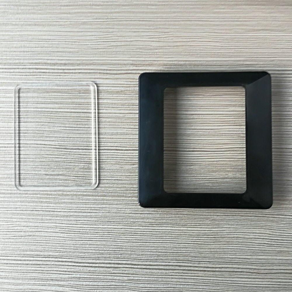 GM72-P Panel de protección de plástico negro carcasa Panel frontal fijo