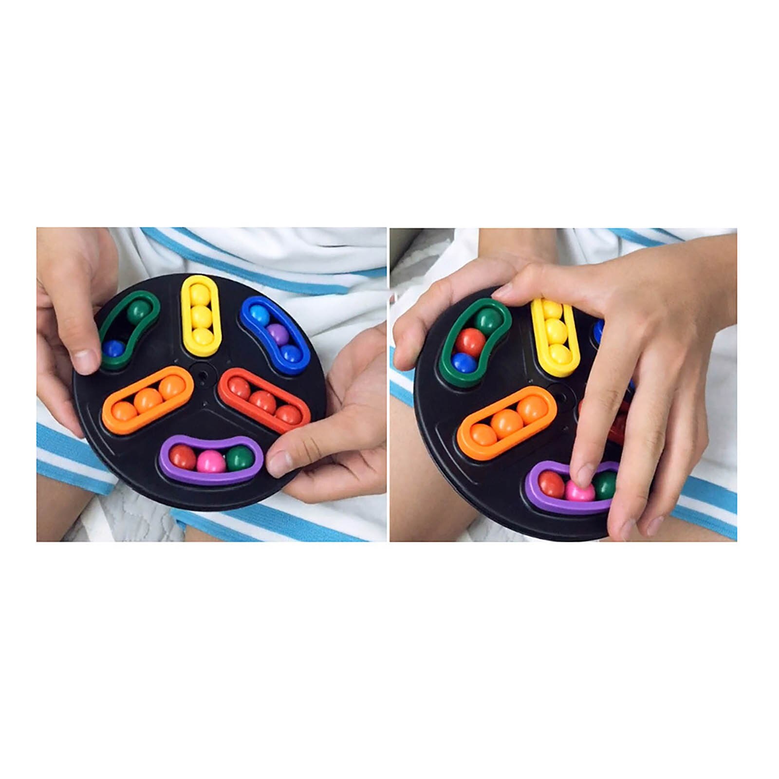 Magic Bean Board Cognitive Education Rotating Magic Bead Game Children's Toy Magic Bean Plate Fidget Bean Cube Anti Stress Toys