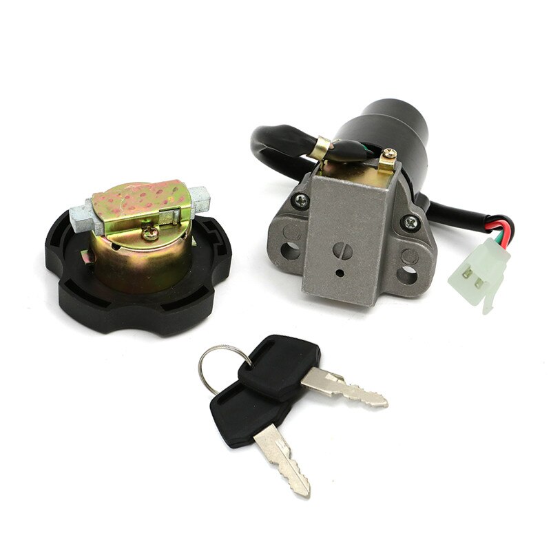 Ignition Switch Lock + Fuel Gas Tank Cap Cover Locks Keys Set For Sinnis Blade Apache 125 QM125GY Superbyke RMR 125 RMR125