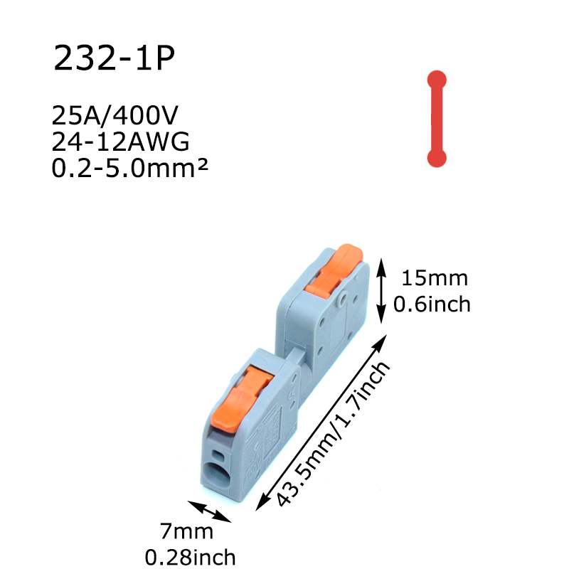 10PCS Wire Connector Universal Compact Splitter Lamp Wiring Cable Connector Docking Plug-in Quick Conductor Terminal Block
