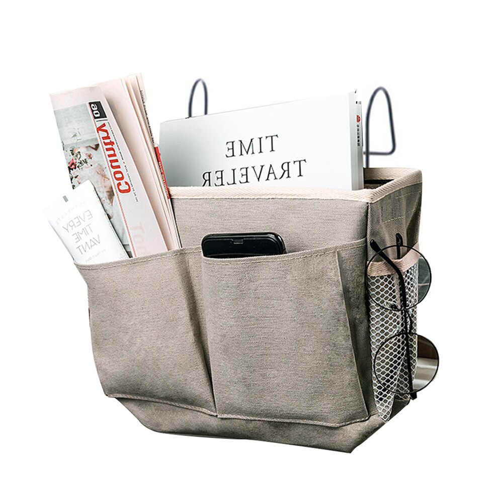 Bedside Wall Hanging Organizers Practical Delicate Durable Organizers Storage Shelf Wardrobe Organizer For Bedroom: dark gray