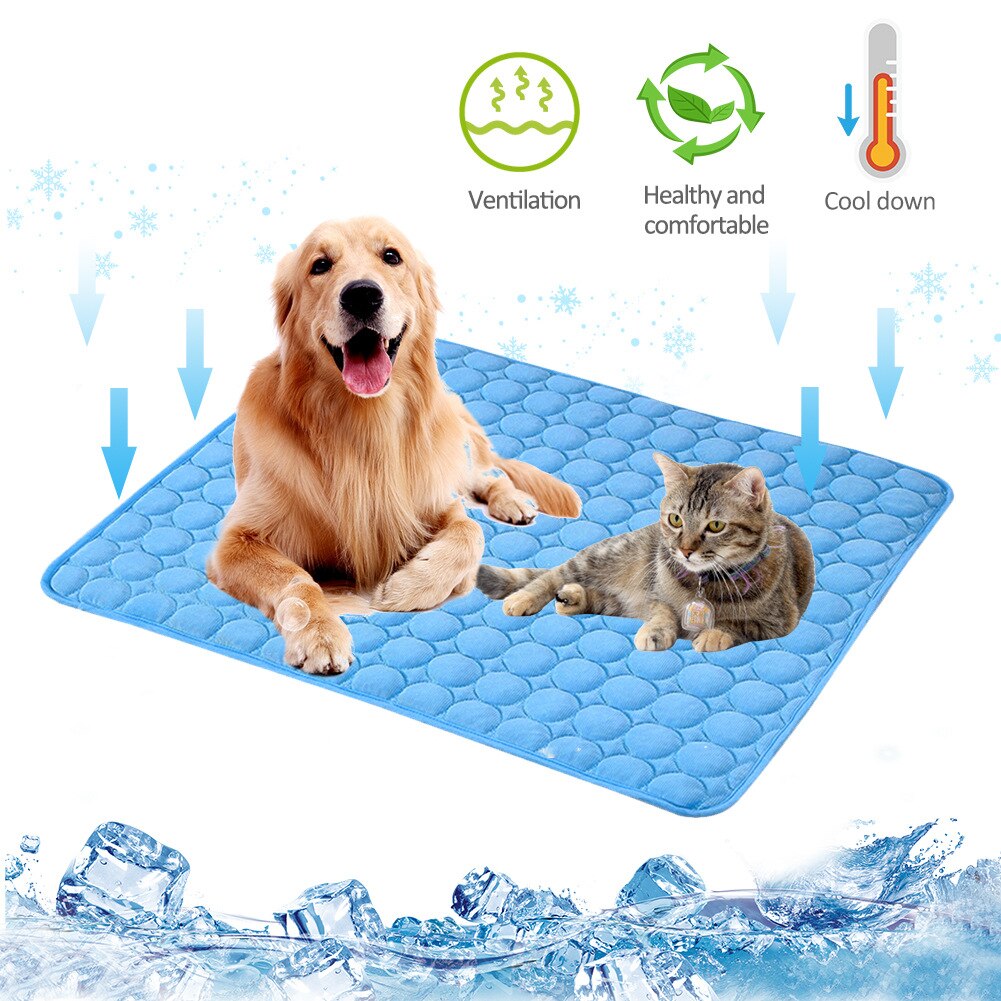 Haustierkissen, sommerkissen für hunde, eiskissen aus seide, sofakissen, eiskissen für haustiere, kühlendes schlafkissen, kühlendes katzenkissen