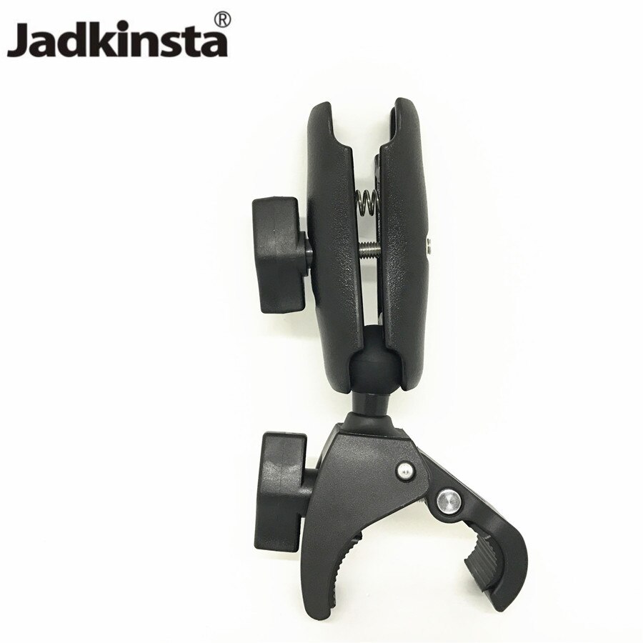 Jadkinsta griffe pince moto guidon vélo Rail support de Base avec 1 pouce boule en caoutchouc Double douille bras pour Gopro montage SLR