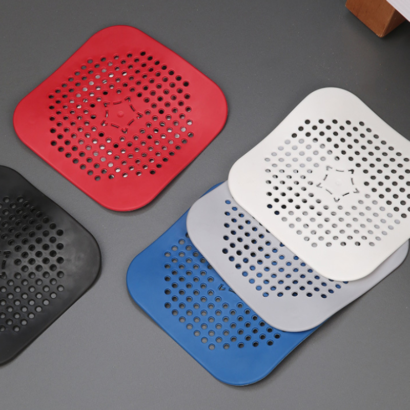 Colector de pelo para drenaje de suelo, tapón desodorante antibloqueo para ducha, almohadilla de silicona, filtro de tapón para fregadero, colador de alcantarillado, suministros de baño