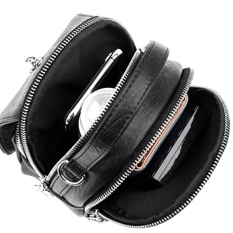 Små messenger tasker til kvinder sac a main chain kvast crossbody tasker til kvinder læder håndtasker dame skulder taske clutch