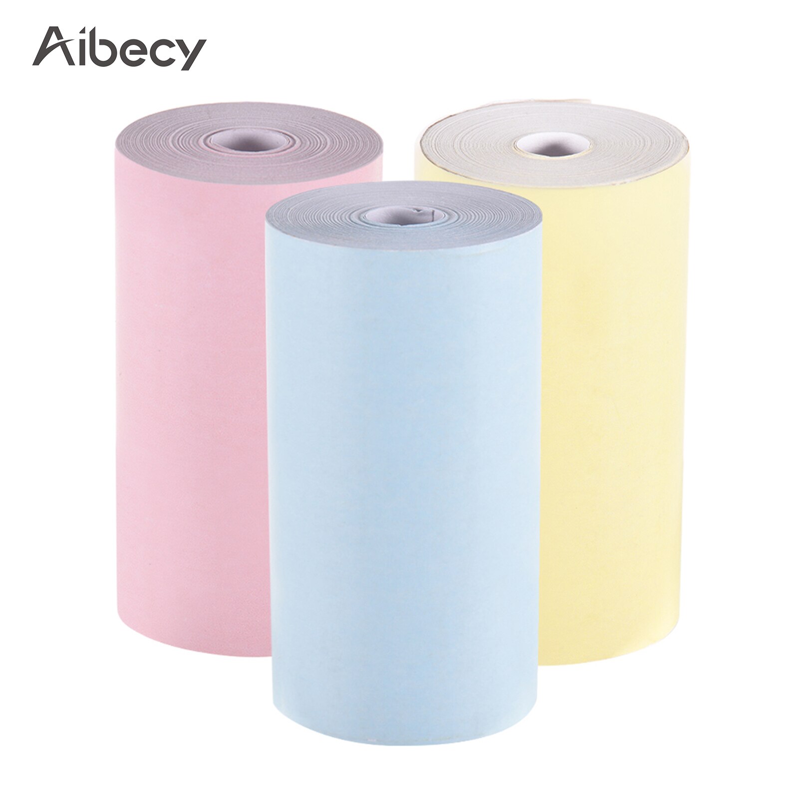 Aibecy 3 Rolls Color Thermal Paper Roll 57*30mm Bill Receipt Photo Paper Clear Printing for PeriPage A6 Pocket Thermal Printer: Mix 3