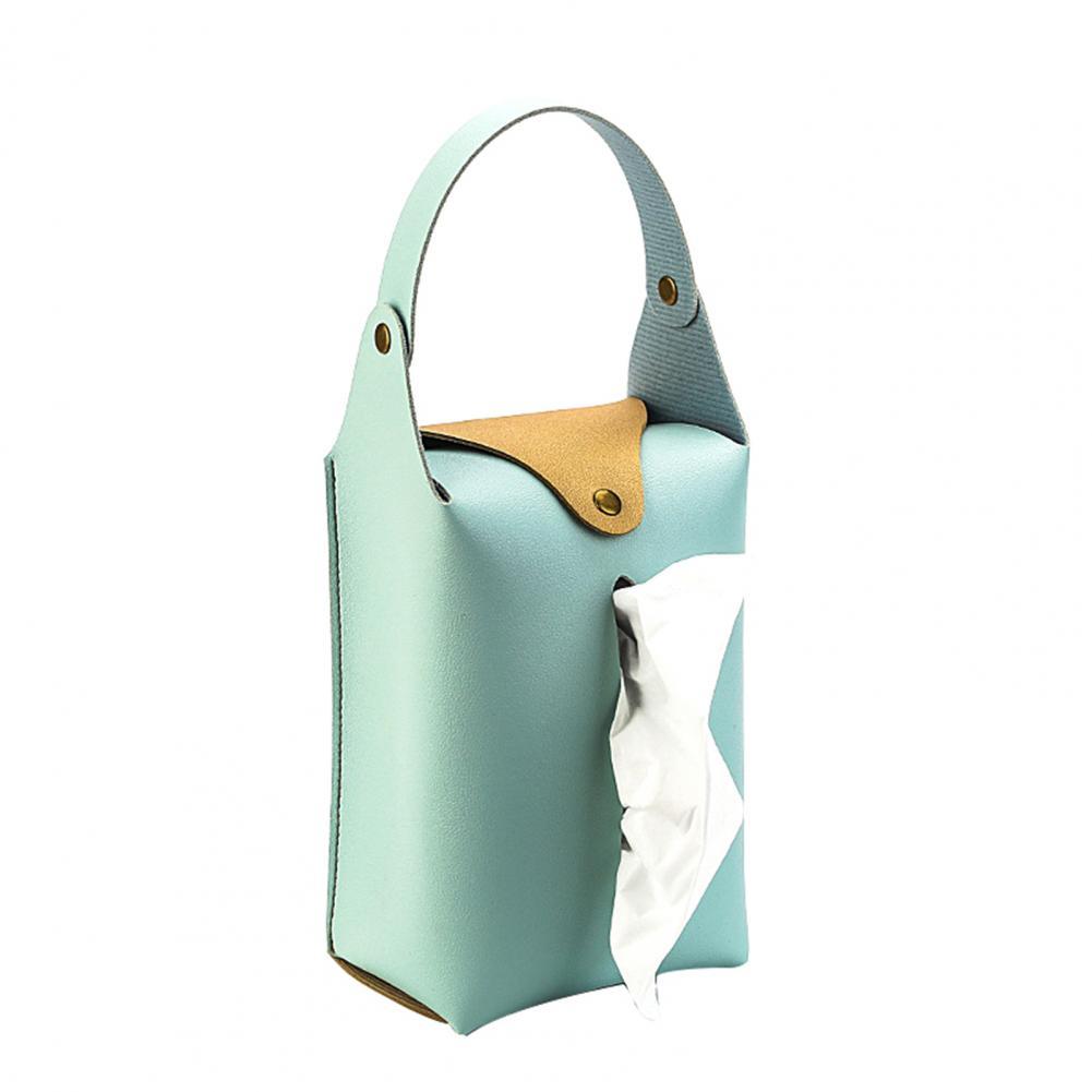 Auto Weefsels Houder Slijtvast Kleurvast Tissue Box Houder Voor Truck Decoratie Toiletpapier Pouch: Light Blue
