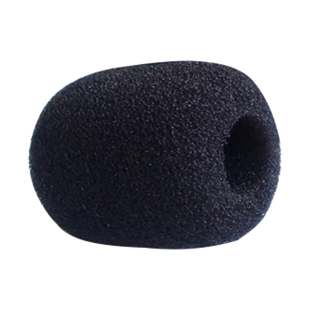 10pcs Mini Black Microphone Headset Windscreen Sponge Foam Mic Cover Protector