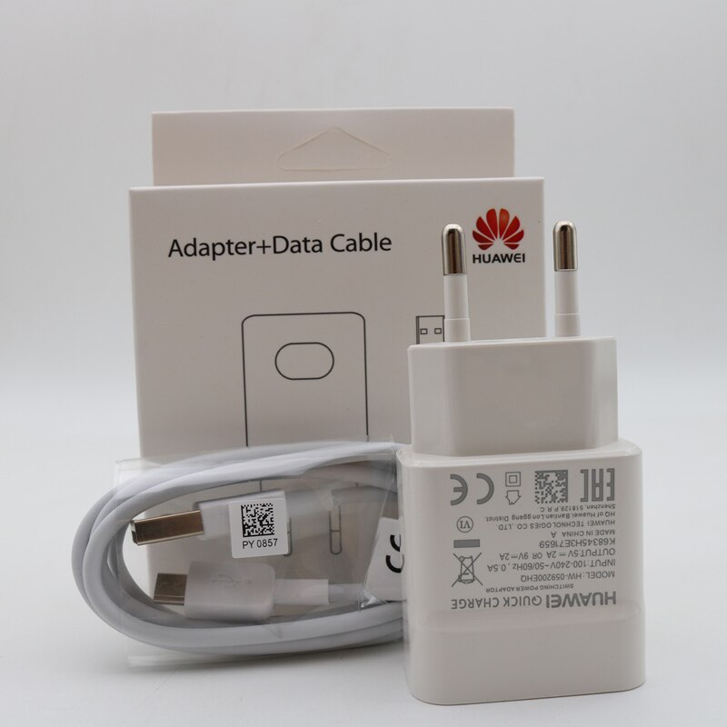 Huawei 9v2a carregador qc 2.0, adaptador de carga rápida usb micro cabo para nova3 3i 4 honor 9 8x p7 p8 p9 p10 p20 lite mate 7 8