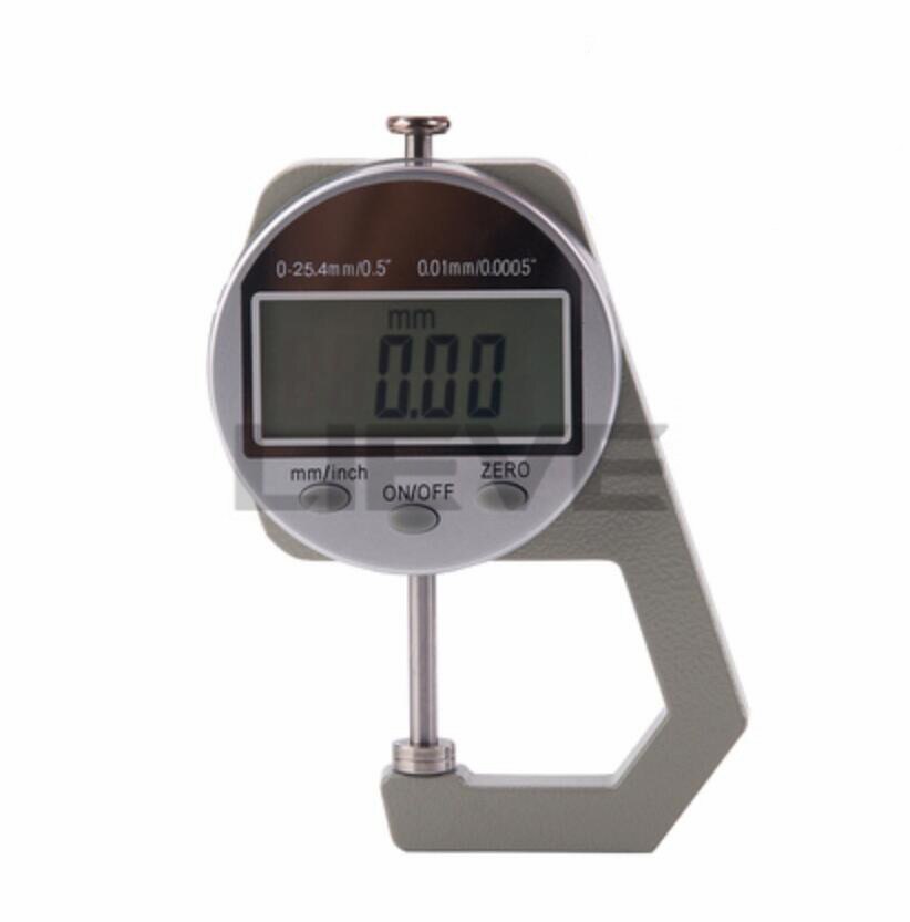 3 styles Digital thickness gauge steel board Pipe Wall thickness leather Cloth Pearl diameter Thickness Gauge 0-25mm/0.01MM: flat head