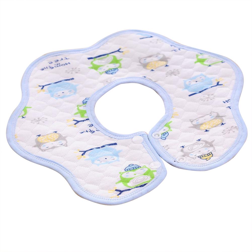 Duurzame baby monddoek waterdichte baby slab 360 graden draaibaar bloemenpatroon slab zacht en ademend winddicht en warm: C