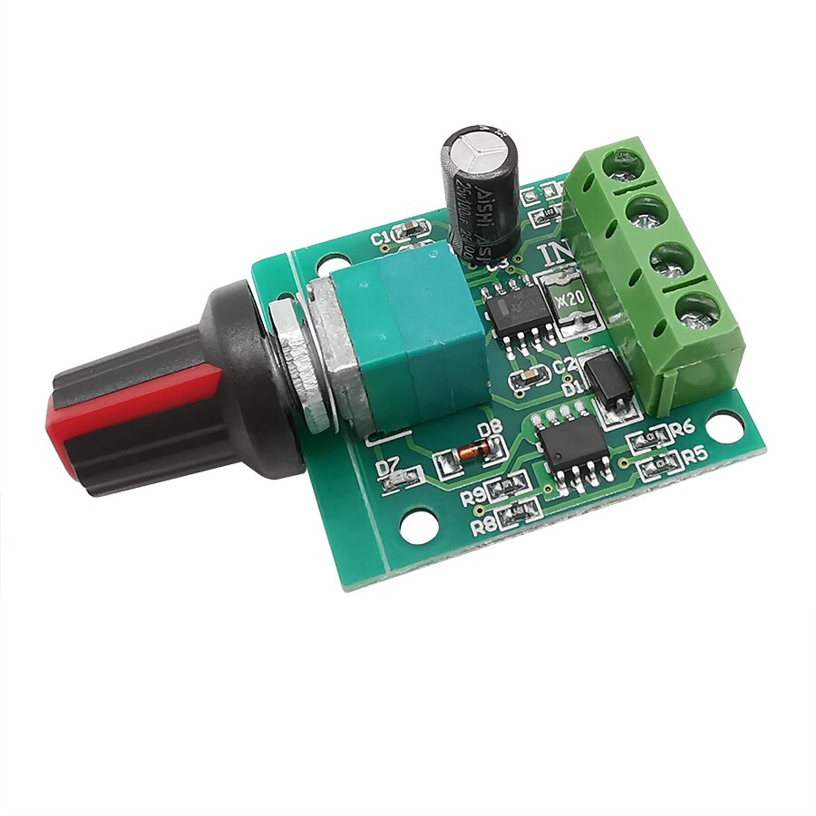 1Piece DC PWM Motor Speed Controller DC 1.8V 3V 5V 6V 12V 2A Adjustable Motor Speed Regulator Module Governor Switch 1803BK