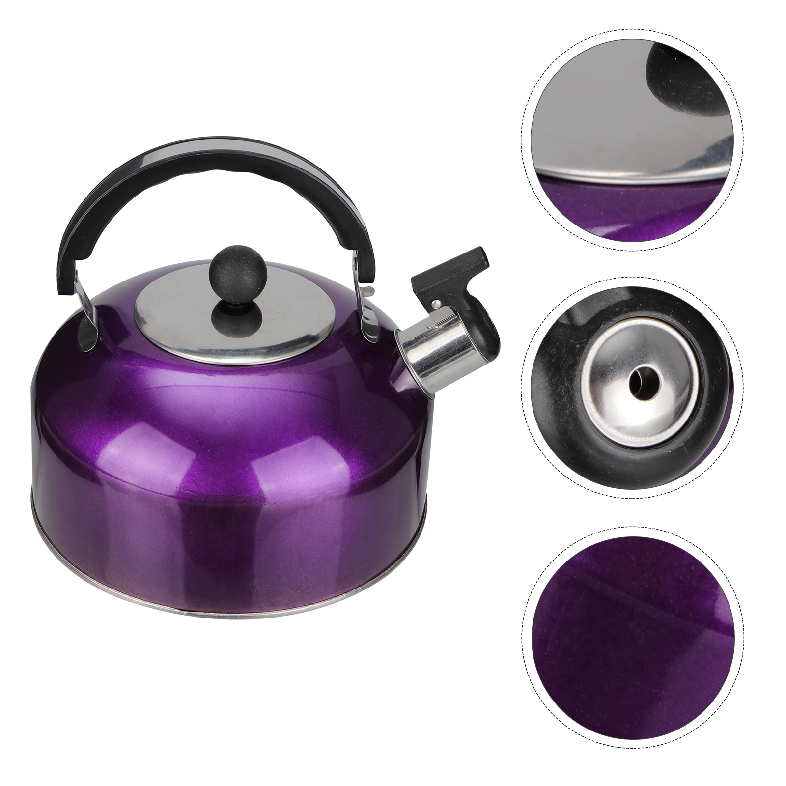 Whistling Fluitketel Hittebestendige Whistling Fluitketel Home Office Waterketel: Purple