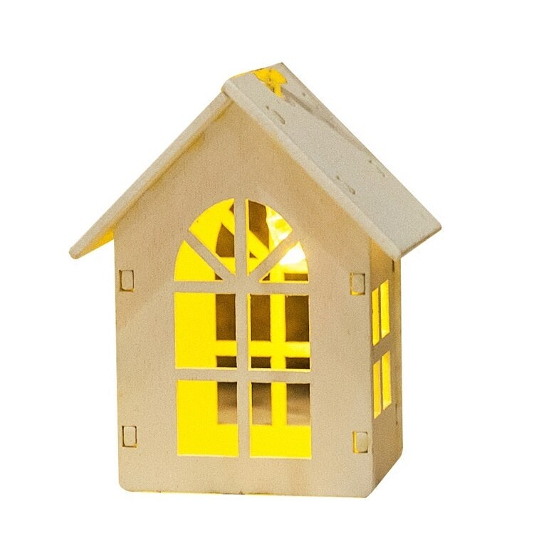 20 Small House Christmas Decoration String Lights Simulation LED Lamppost Lantern Lighting Fairy Lights Family Flower Fair