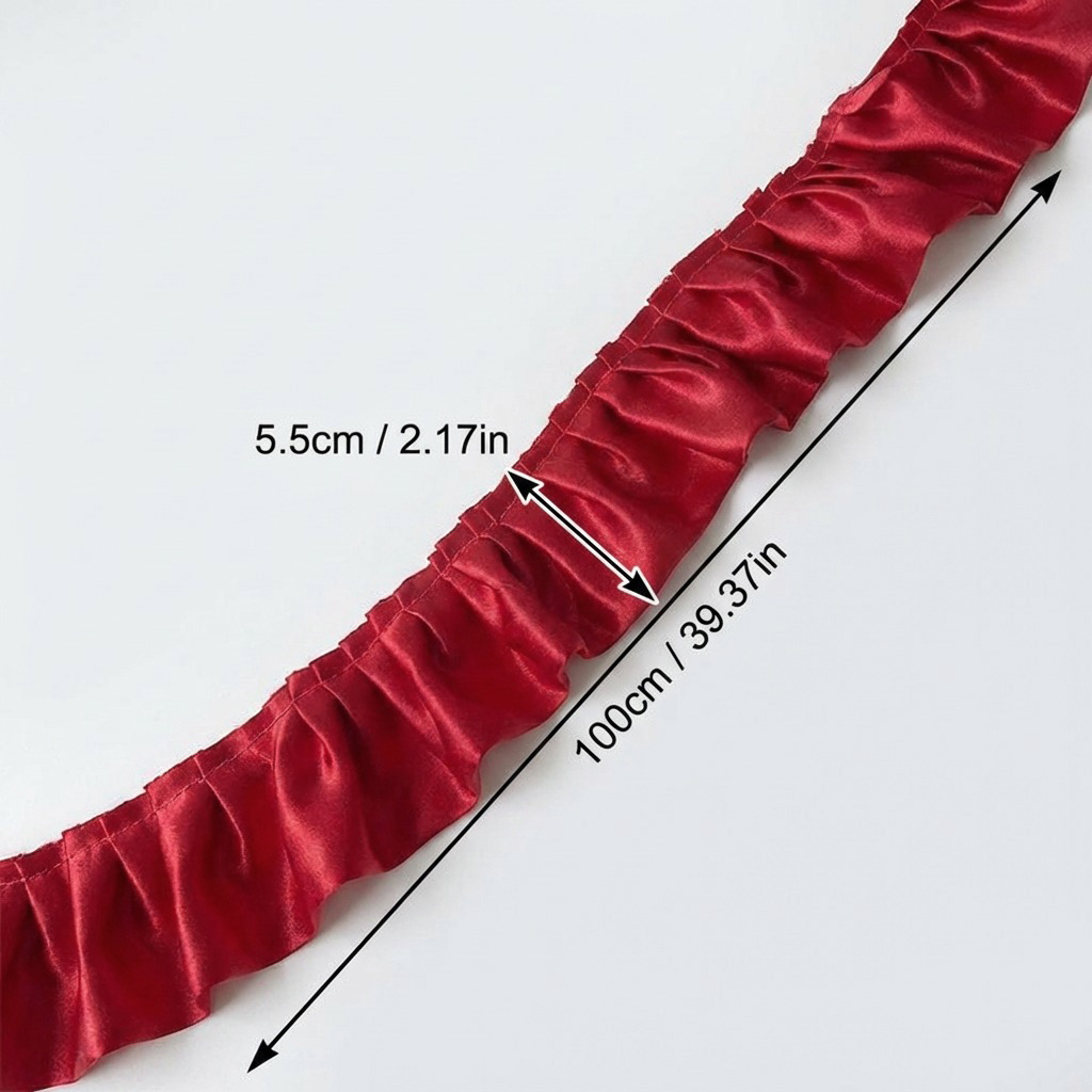 (1 Meter/Rolle) 5,5cm Doppellagige Spitzenrüsche Prinzessinnenrock-Accessoire Handgefertigtes DIY Komfortabler Stoff