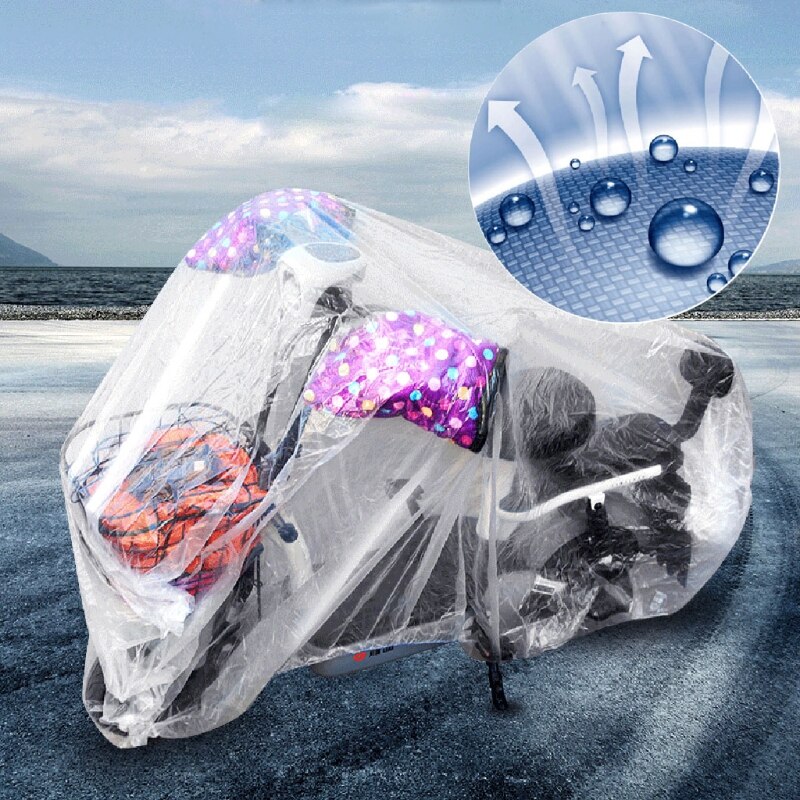 Motorcycle Cover Disposable Transparent Protector Covers Waterproof Dustproof R3MD