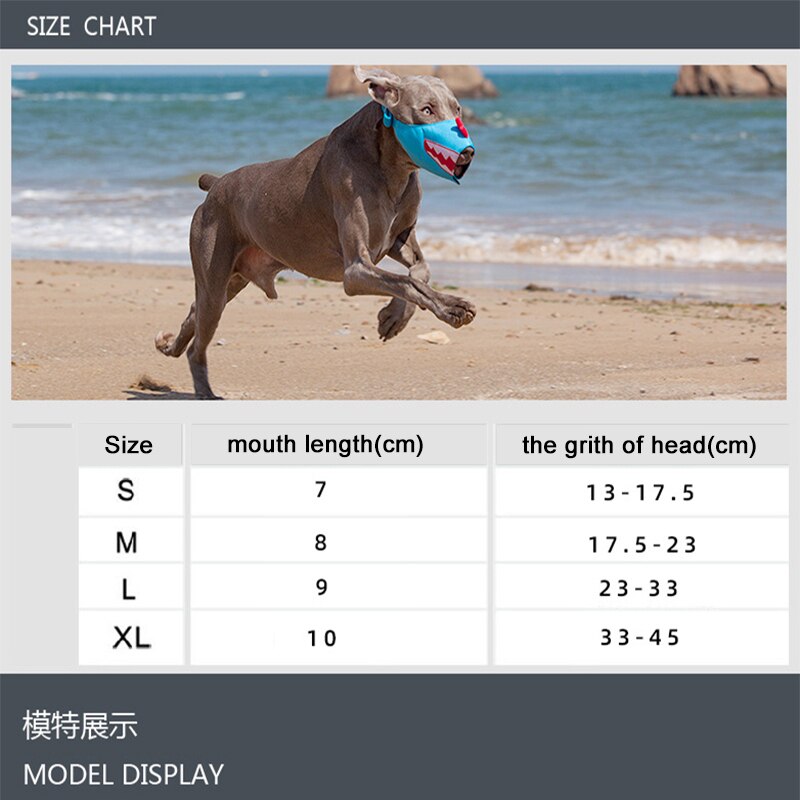 Funny Muzzle for Dogs Mouth Mask Pet Dog Muzzle Breathable Mask Puppy Anti-Bite Anti-Eating Barking Pet Mouth
