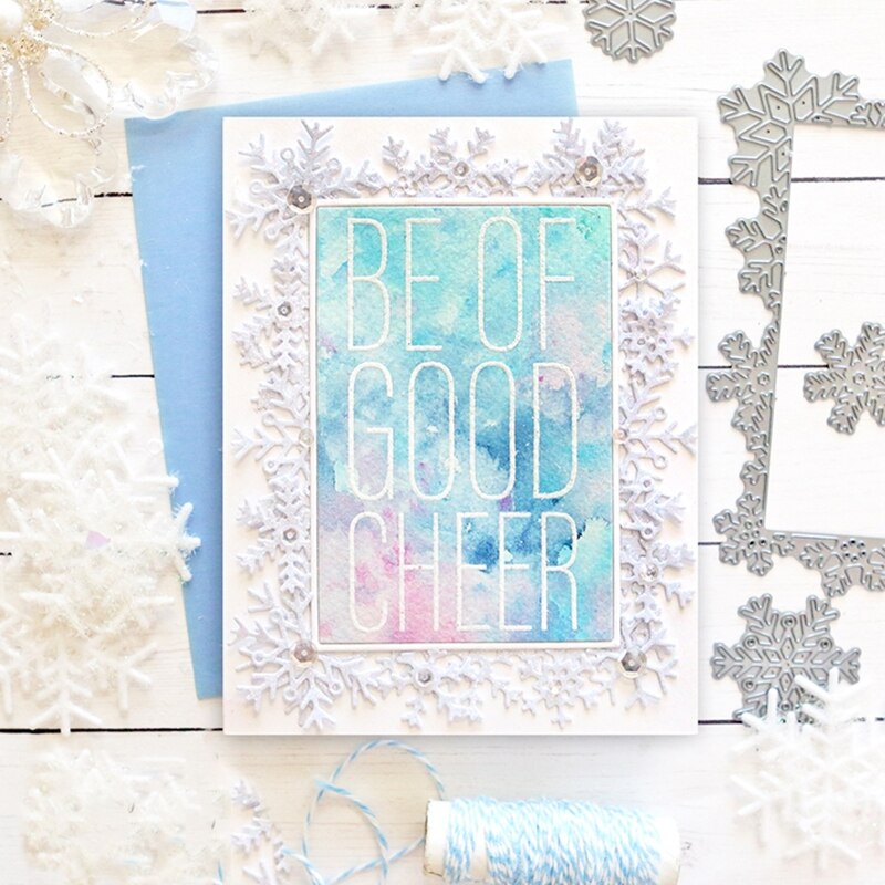 Snowflake Frame Metal Cutting Dies Scrapbook Paper Craft Decoration Dies Stencil For Album Card Making Decorations Greeting Card