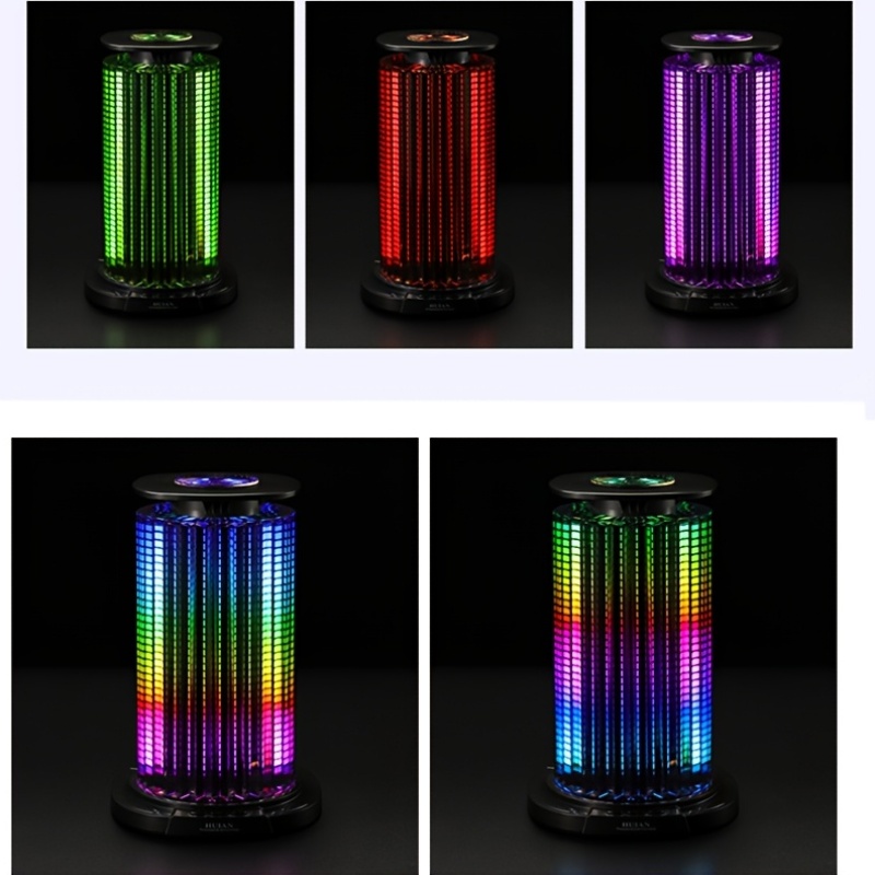 Luce ritmica musicale attivata dal suono RGB da 1 pezzo, luce panoramica 4D per atmosfera alla moda, per Natale, Halloween, decorazioni per feste ﻿