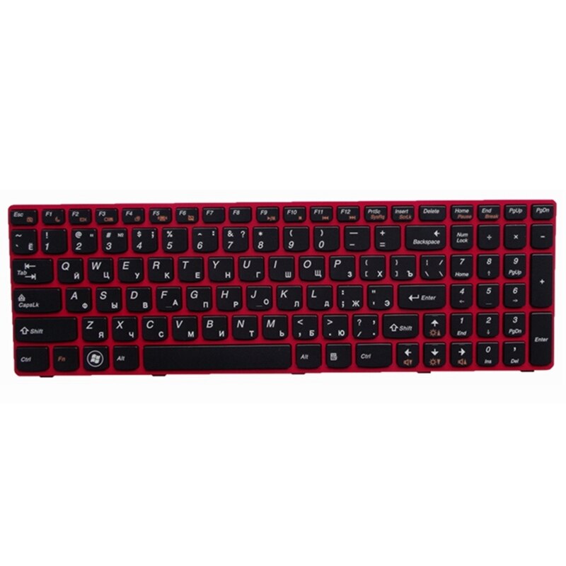 Clavier d'ordinateur portable russe pour LENOVO G580 Z580A G585 Z585 G590 Z580 MP-10A33SU-686CW RU ordinateur portable remplacer par le cadre: RED