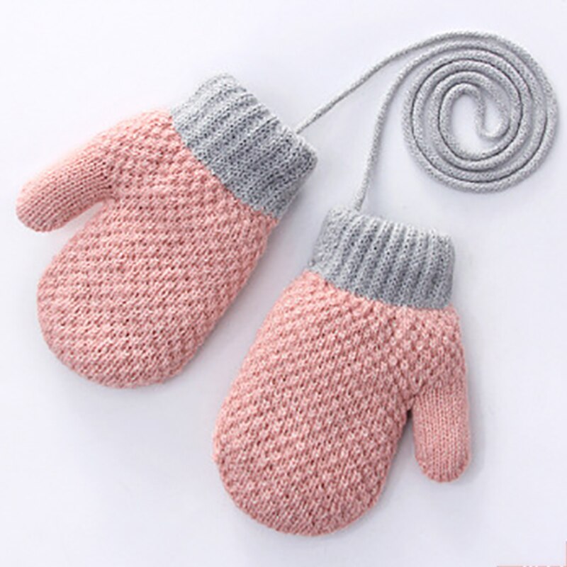 Gants d'hiver chauds pour bébés | Gants de bébé, gants d'hiver chauds pour enfants dessin animé Plus, gants épais en velours bébés filles garçons: pink