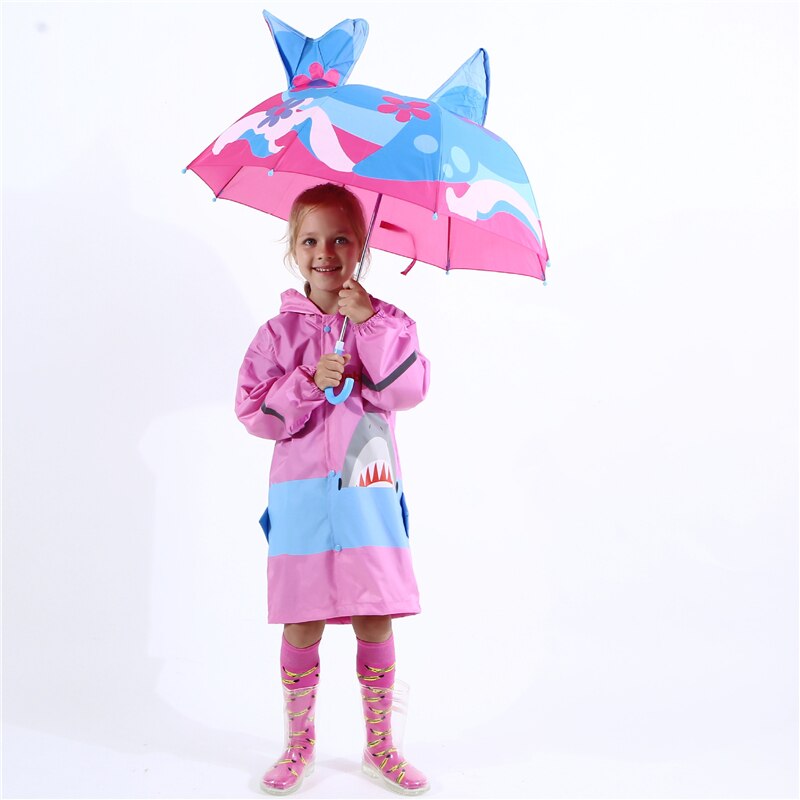 Parapluie pliant pour Protection contre le soleil, 3D, dessin animé, résistant aux rayons UV, pour l'extérieur, pour enfants