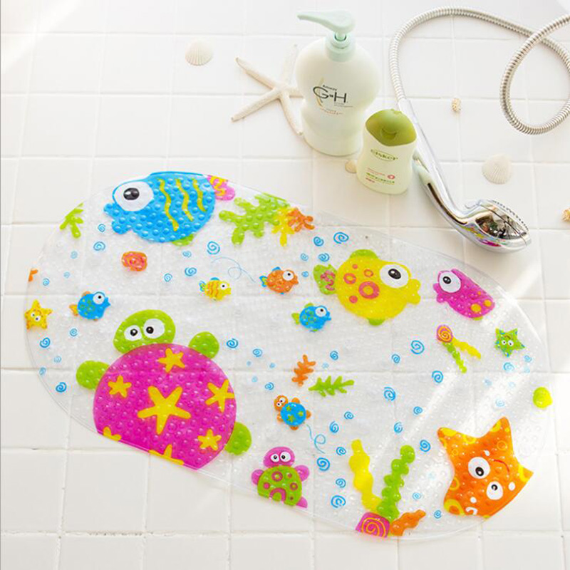 Antislip Badmat Cartoon Dierlijke Vorm Pvc Heldere Fancy Cartoon Gedrukt Badmatten Met Zuignap Voor Kinderen bad Mat: 9