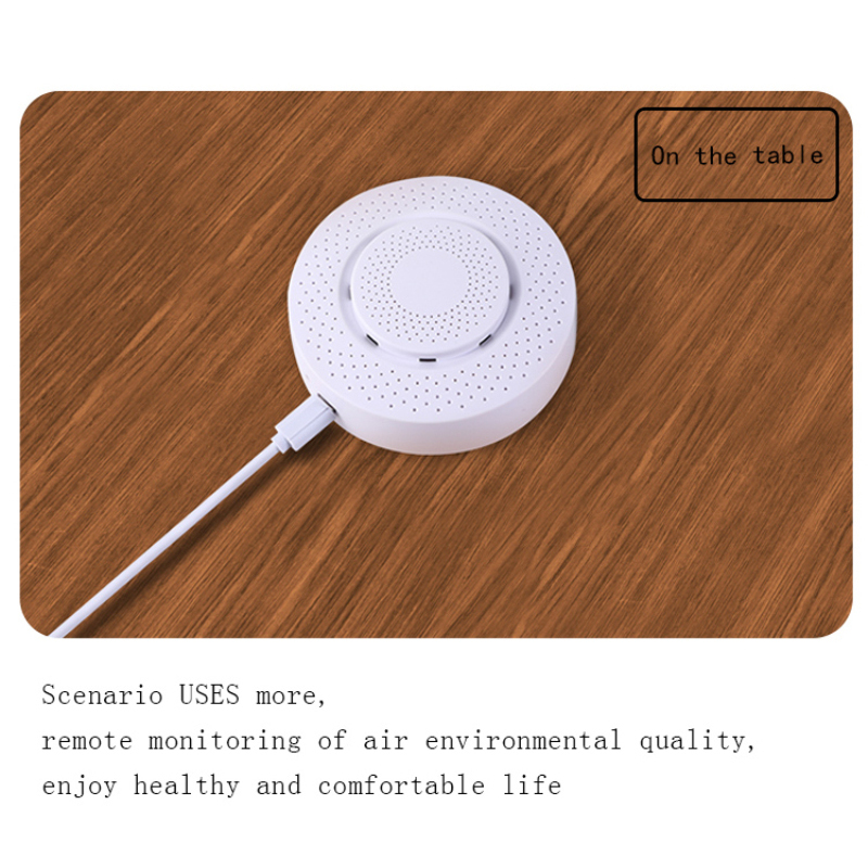 HCHO VOC CO2 Air Detection Temperature Sensor Humidity Sensor Tuya Smartlife APP Real-Time Monitor Security Protection