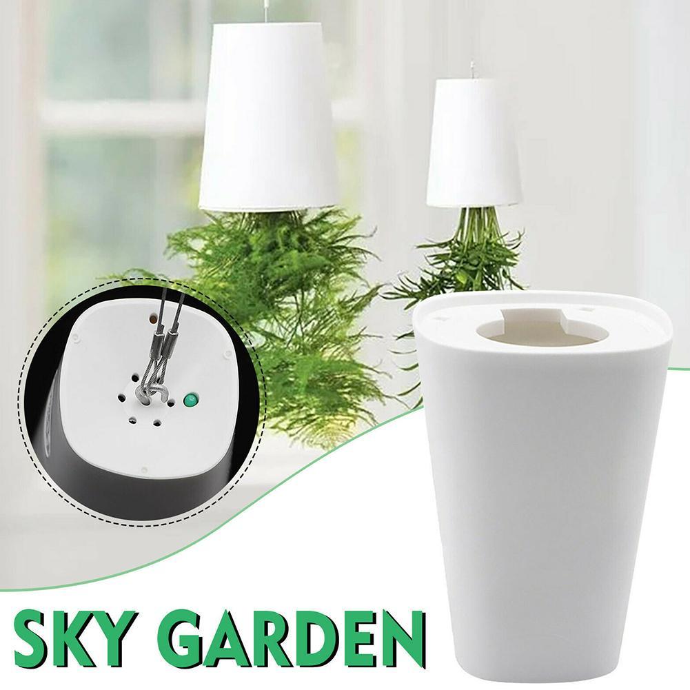 Maceta colgante invertida para jardín, cesta de almacenamiento con rotación de 360 grados, 13x9,5x9,5 cm, novedad