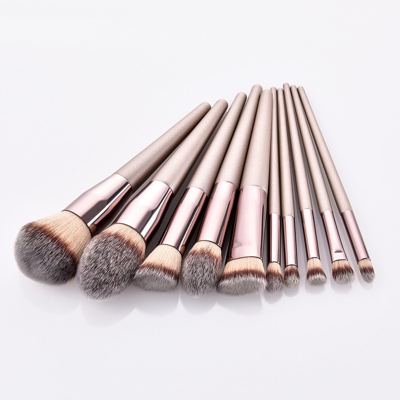 Makeup børster sæt skønhed 22 stk makeup børste pudder blush foundation concealer øjenskygge eyeliner øjenbryn champagne børste