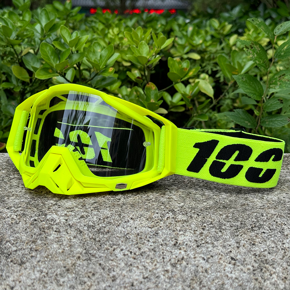 100 motorcykelbriller beskyttelsesbriller motocross beskyttelsesbriller hjelm mx moto dirt bike atv ski udendørs sport glas scooter beskyttelsesbriller maske: Beige