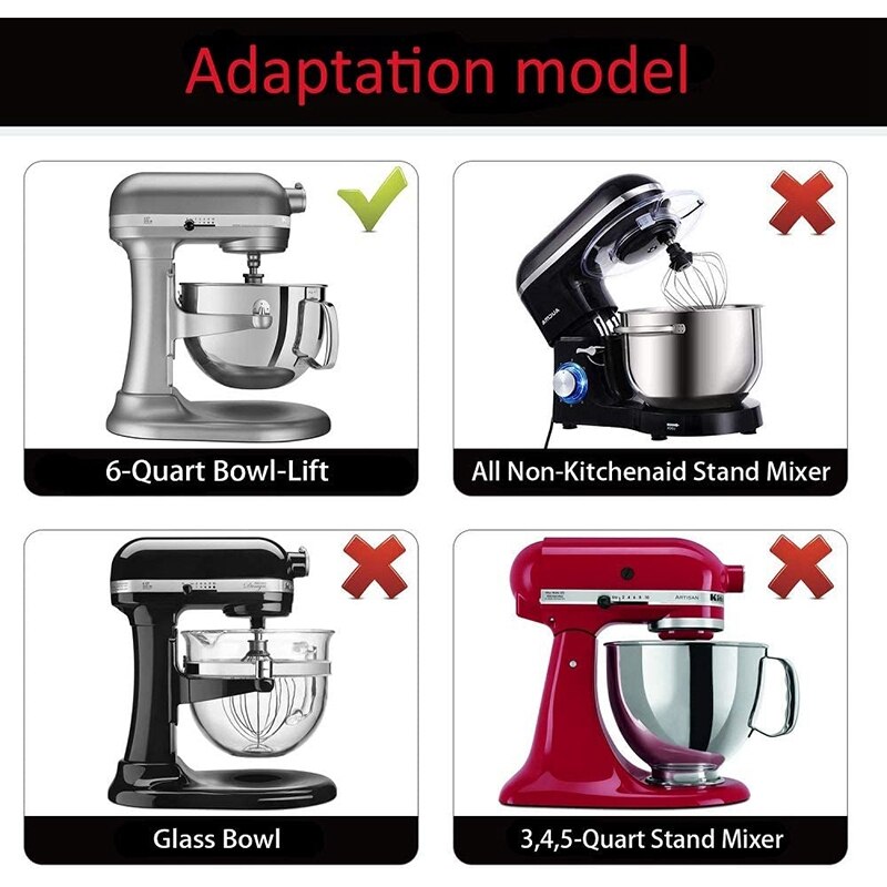 Coated Flat Beater for KitchenAid 6 Quart Bowl-Lift Stand Mixer -Dough Mixing Paddle Pasta Attachments for KitchenAid