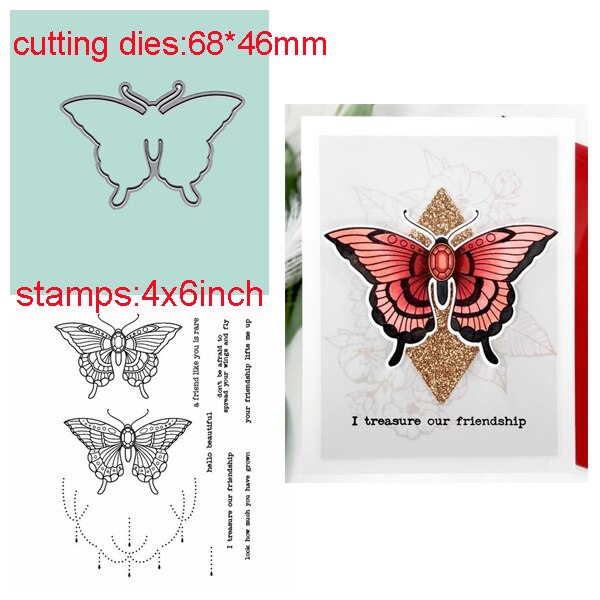 Butterfly Litlle Girls Animals Bear Deer crocodile Clear Stamps set and Coordinating dies For Scrapbooking Craft Die Cut Card: WW0891A1H5646 / only cutting dies