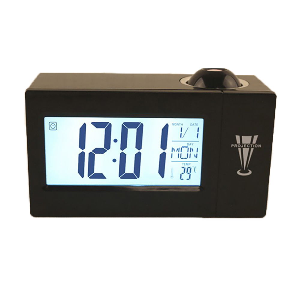 Projection Alarm Clock Digital LCD Display Voice Talking Table Clocks Temperature Snooze Function Desk Projector Clock