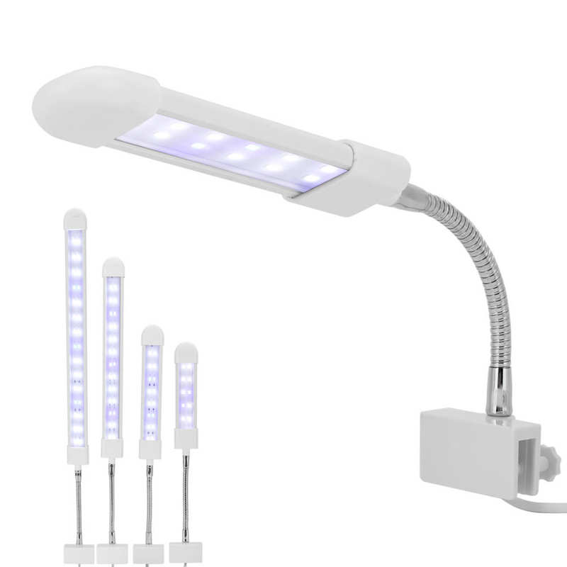 Home Aquarium Small Fish Tank Mini Aquarium fish tank Fish Tank Clip on Light Aquarium Clamp Lamp with White and Blue Light