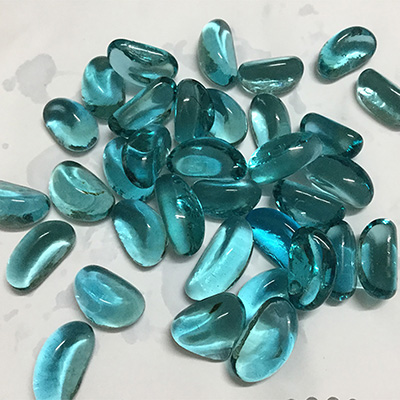 Aquarium en verre de couleur 500g | Pierre paysage, verre de mer givré naturel, pour Aquarium, réservoir de poissons, pierres de sable, décoration de paysage: blue