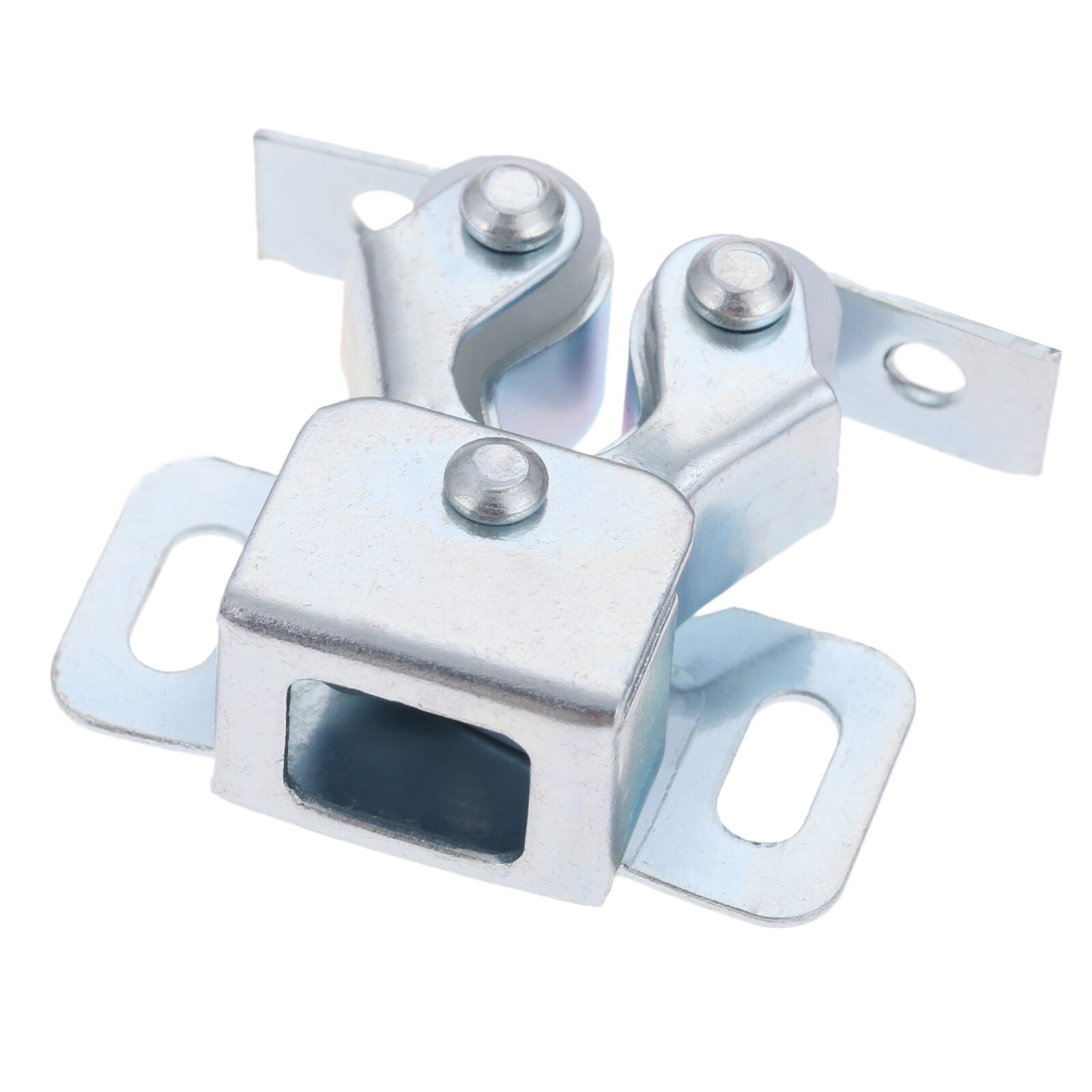 Tope magnético para puerta de armario, Tope de puerta, amortiguador, herrajes para puerta de armario, muebles: 1Pc Brushed steel