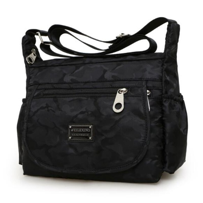 Goede Dames Schoudertas Dames Tassen Dames Mode Nylon Messenger Waterdichte Hoge Capaciteit Tassen: black