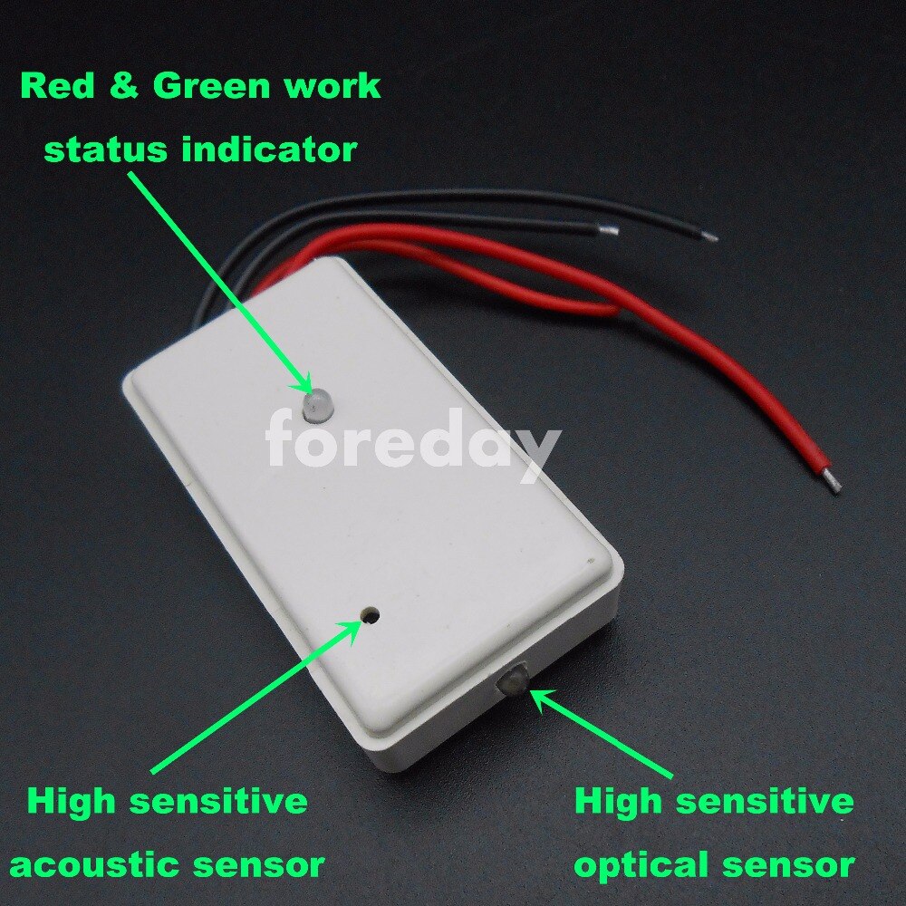 Voice-Light Control Switch Module Version A-White DC5V-18V Controller Day Off Night Work Solar Light Sunset Twilight *FD461