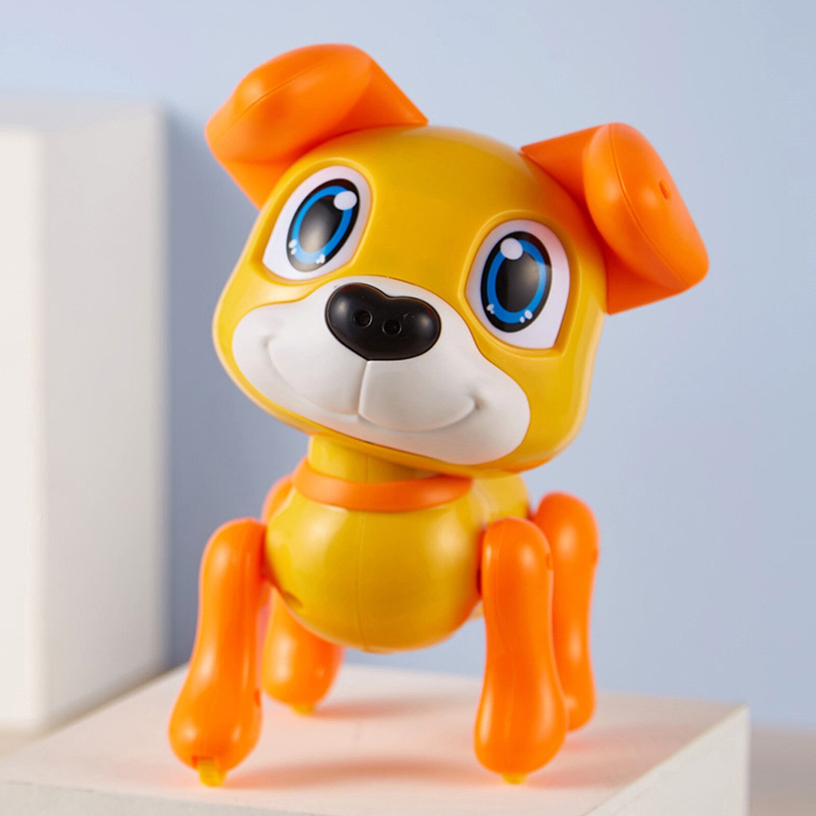 Perro robot interactivo electrónico inteligente para niños, juguete educativo para mascotas con detección de gestos: Amarillo
