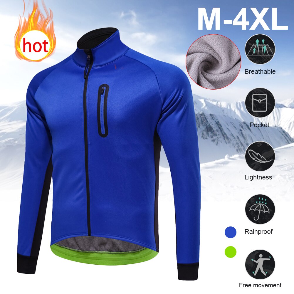 Winter Cycling Jacket Windproof Thermal Keep Warm Mountain Bike Jacket Coat Outdoor Sports Bicycle Clothes