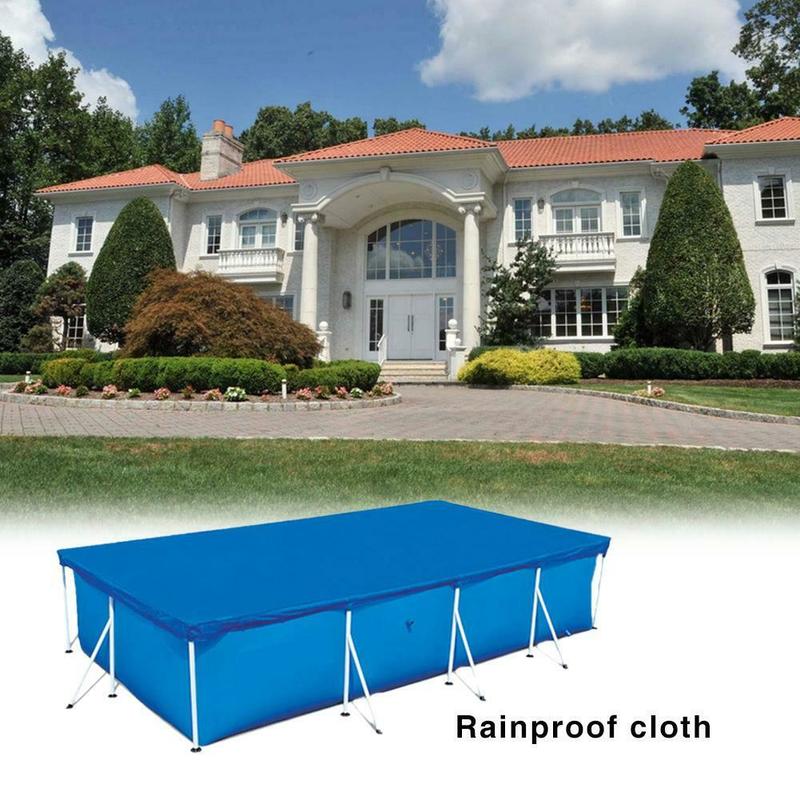 Outdoor Home Use Swimming Pool Shade Sail Umbrella Cover Rain Dust Proof Polyester Cloth UV-resistant Tent Large Rain Gear