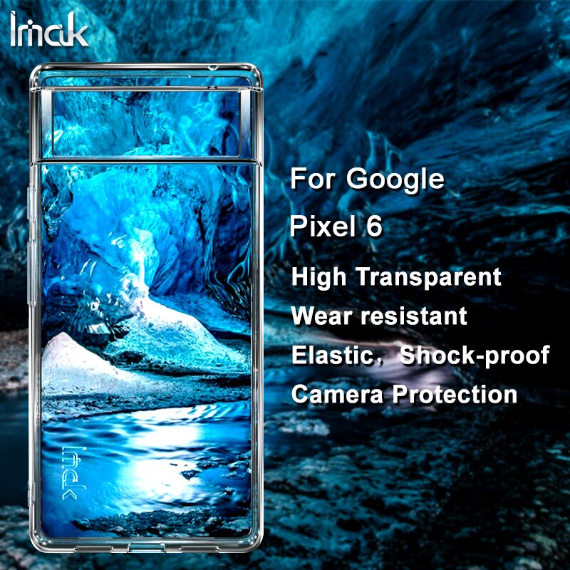 Imak Transparante Zachte Siliconen Voor Google Pixel 6 Phone Case Cover Case Voor Google Pixel 6 Pro Tpu Shell telefoon Tas