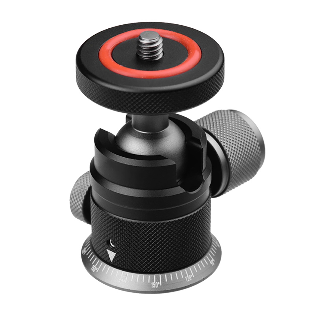 Cold Shoe Mount Mini Ball Head 360 Panoramic Monitor Holder Camera Gimbal 1/4 3/8 for Tripod Speedlite LED Bracket Adapter: PURPLE