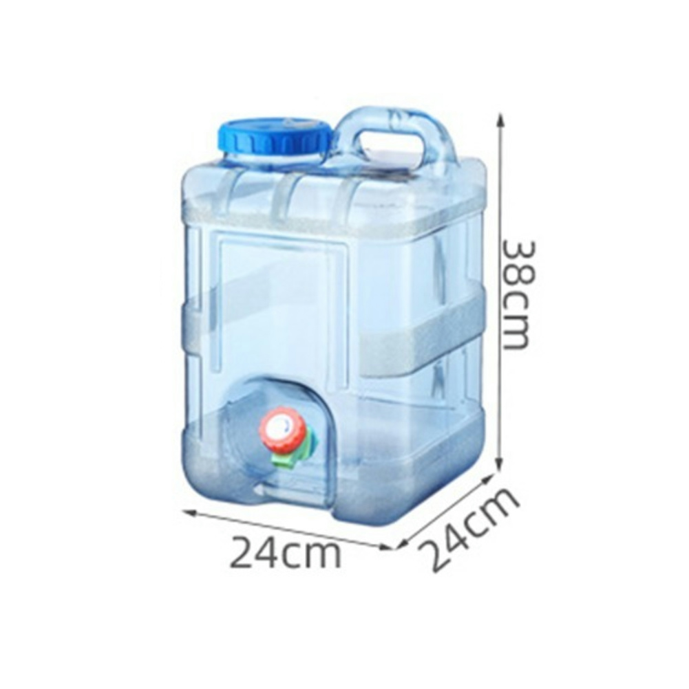 5/8/10//12/15L Portable Water Bucket Driving Pure Water Tank Container with Faucet for Outdoor Camping Cooking Picnic Hiking: Blue