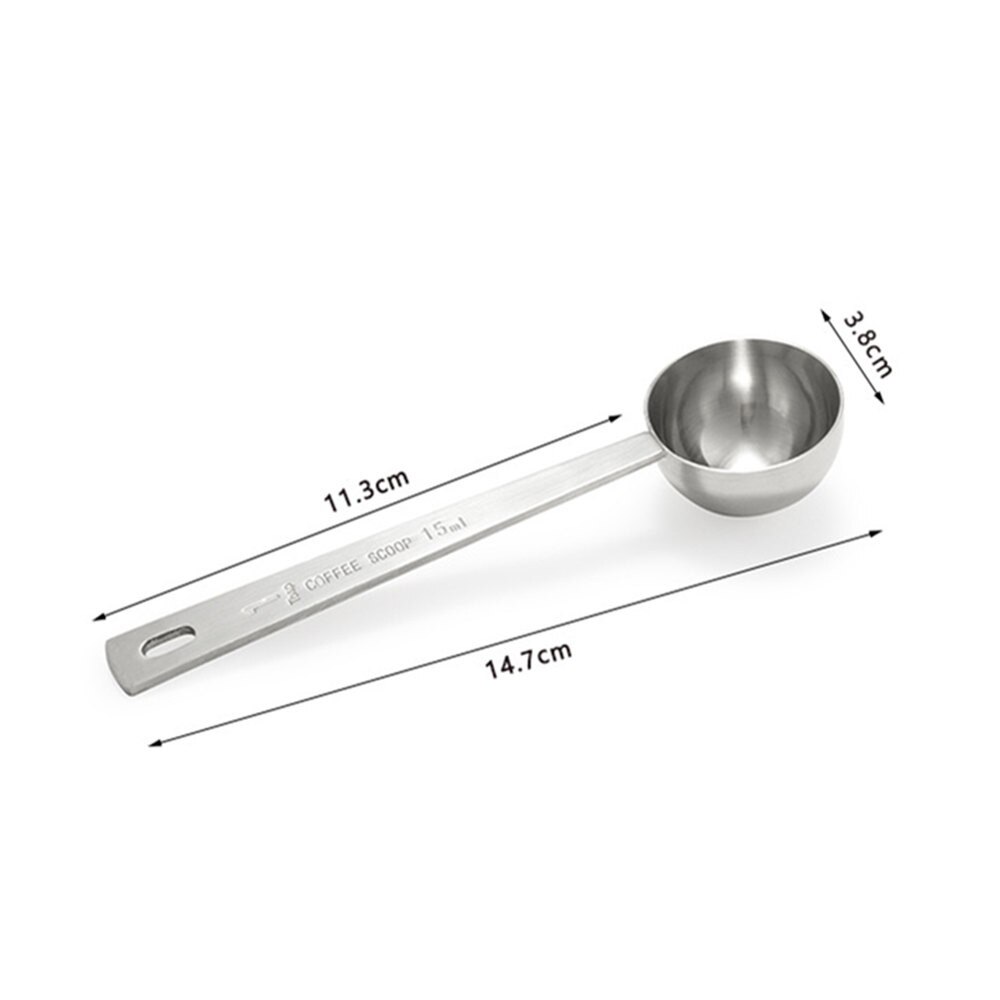Cuillère à mesurer en acier inoxydable, thé au lait en poudre, cuillère auto-mesurante, outils de mesure de cuisine , 15ml, 1 pièce