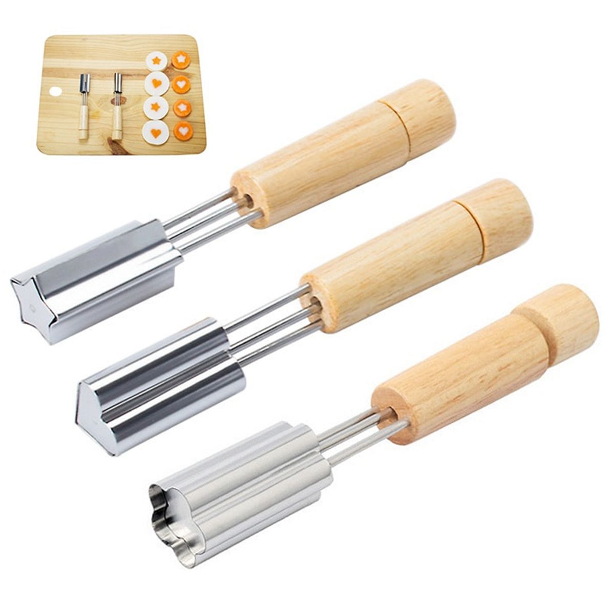 Stainless Steel Cookies Cutter Flower Heart Shape Carrot Cucumber Fruit Cutting Die Vegetables Cutter Kitchen Gadgets