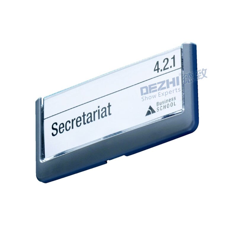 DEZHI-ABS Green Plastic Office Indoor Horizontal Wall Mount Flip Sign Holder Display INFO Poster Door Sign Bulletin Board