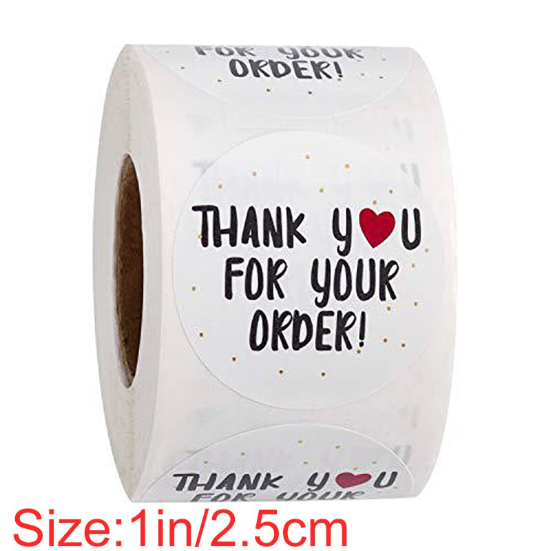 500pcs Thank You Stickers Seal Labels For Envelope Sealing Paper Labels Stickers Stationery Supply Packaging Card Box DIY: White Style 01 8