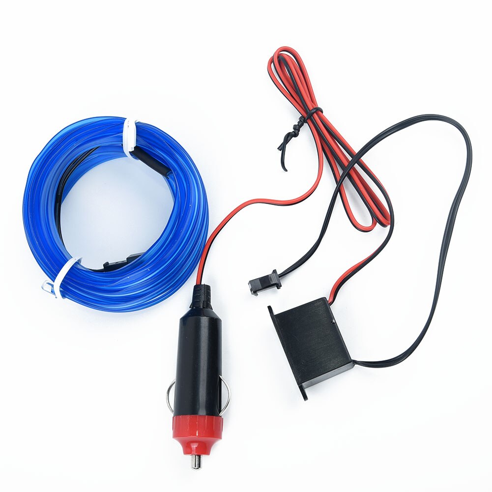 Auto Led Verlichting 4 Meter Lamp Heldere Blauwe Decoratie Middenvoor Charger